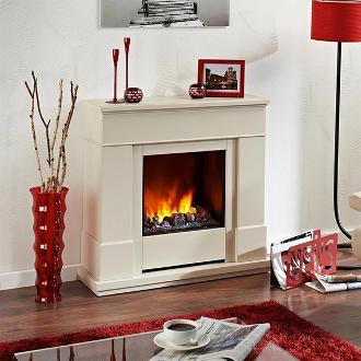 Small white Dimplex fireplace