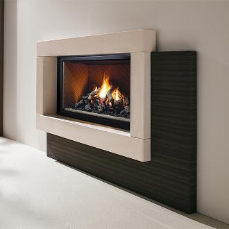 large contemporary indoor fireplace