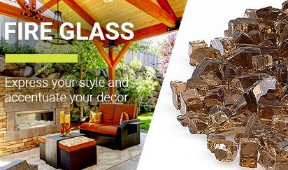 Fireglass (American Fire Glass) at Orange County BBQ & Fireplace
