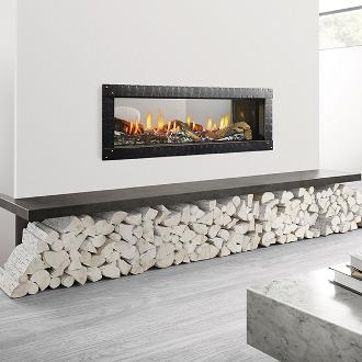 contemporary indoor fireplace