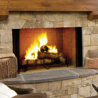 large indoor open fireplace