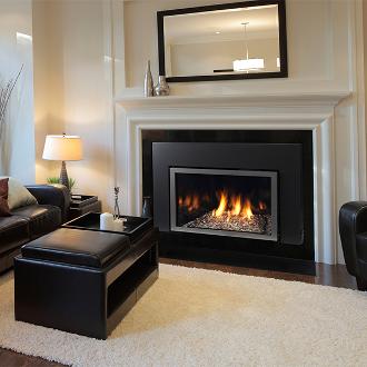 medium contemporary indoor open fireplace