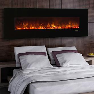 large contemporary bedroom fireplace