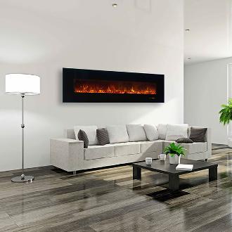 large contemporary indoor fireplace
