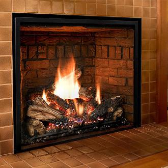 large open brick fireplace