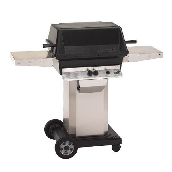 small bbq on wheeled base