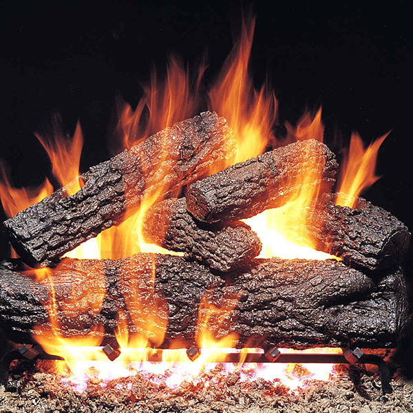 firelogs on hearth