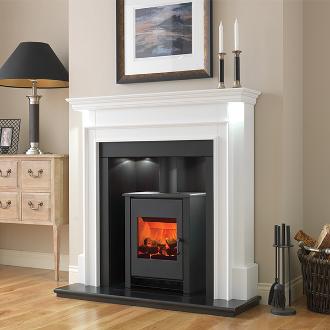 small traditional stove fireplace