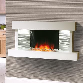 small modern fireplace