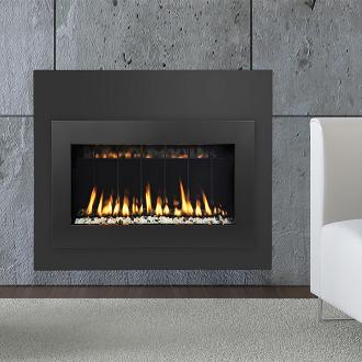 small modern fireplace